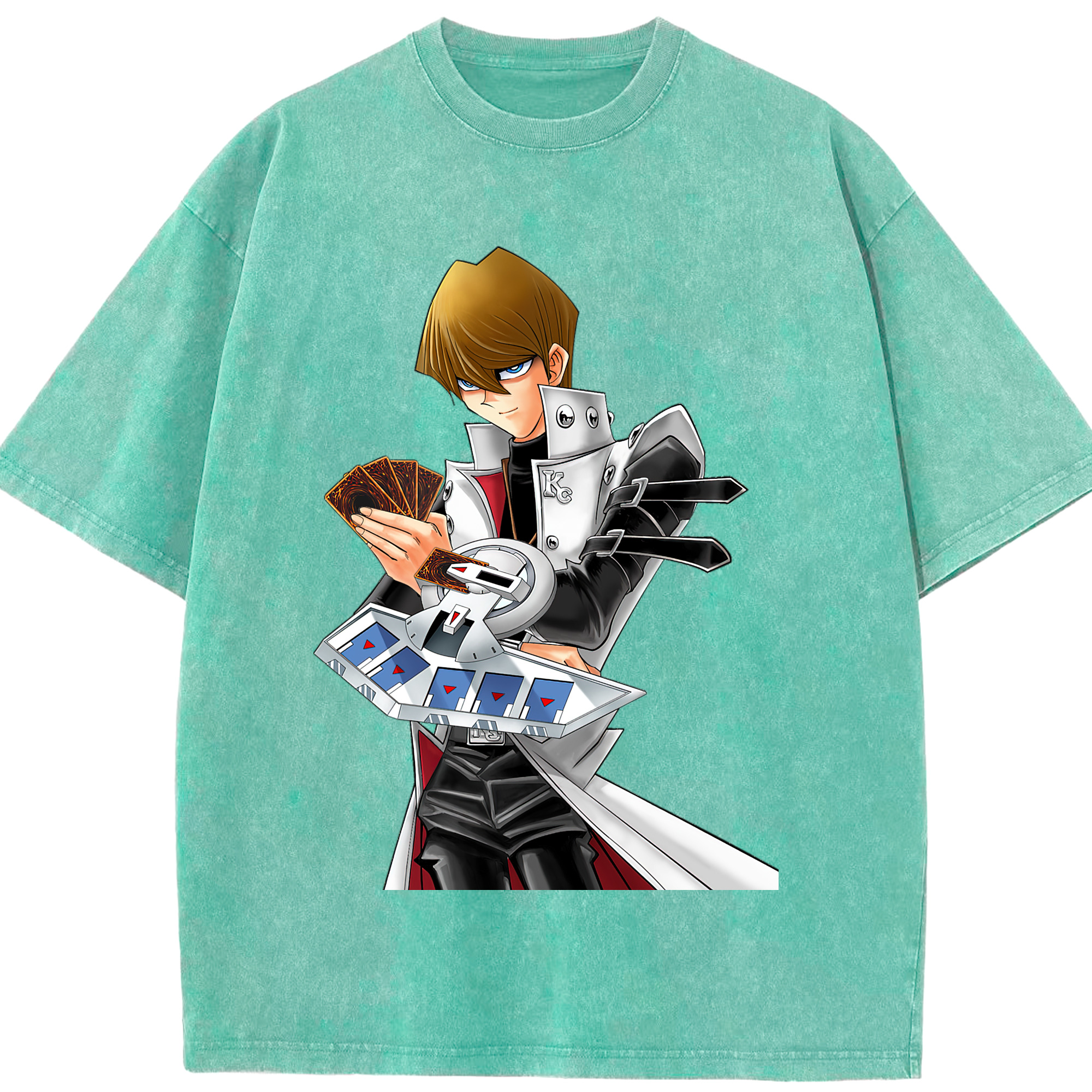（画像用） 遊☆戯☆王 Yu-Gi-Oh! 綿100% ヴィンテージ風 半袖Tシャツ（フロントプリント）